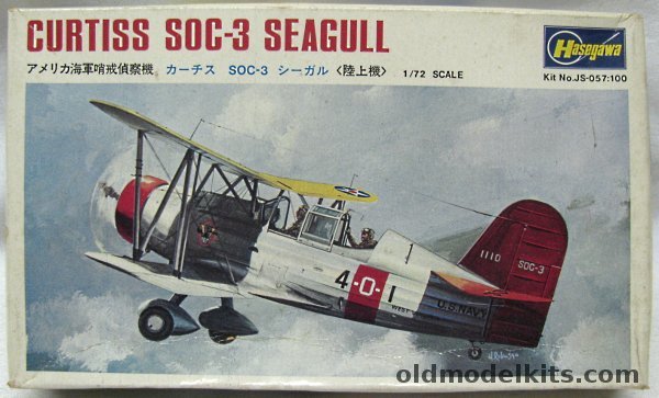 Hasegawa 1/72 Curtiss SOC-3 Seagull - USS West Virginia with Landing Gear, JS057-100 plastic model kit